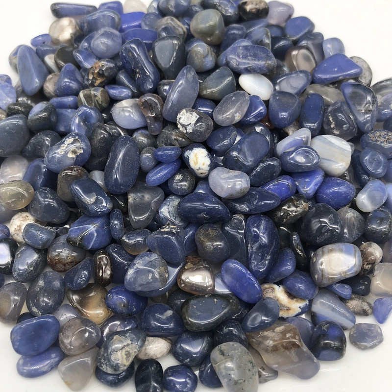 200G prírodný karneol modrý achát štrk krištáľ záhradný bytový dekor nepravidelný akvárium liečivá energia veľkoobchod