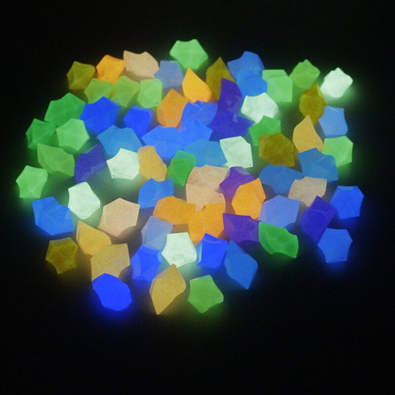 Tamsoje šviečiantys spalvingi akmenys Dekoratyvinis akvatorijos papuošimas Vazoninių augalų dekoras Tako kiemo lauko papuošalams