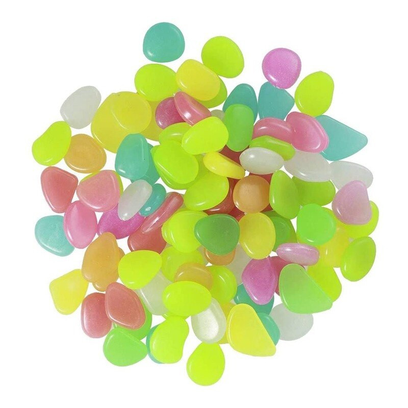 100 vnt./stal. Šviečiantys akmenukai uolos tamsoje šviečiantys sodo papuošalai akmuo takams sodo takas terasa veja kiemo dekoras