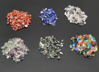 600g piatră vindecătoare colorată Pietriș rocă cuarț specimen mineral Chips prăbușit zdrobit în formă neregulată pentru decorarea casei