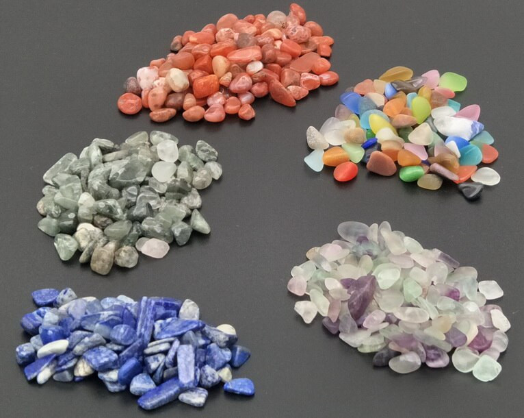 600g piatră vindecătoare colorată Pietriș rocă cuarț specimen mineral Chips prăbușit zdrobit în formă neregulată pentru decorarea casei