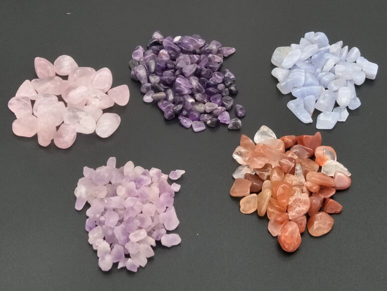 600g piatră vindecătoare colorată Pietriș rocă cuarț specimen mineral Chips prăbușit zdrobit în formă neregulată pentru decorarea casei