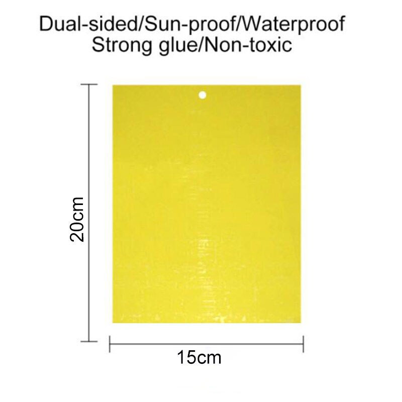 30-100 de bucăți Capcane puternice pentru muște bug-uri Placă lipicioasă cu două fețe prinderea afidelor insecte control dăunători muștele albe triple minator de frunze autocolant adeziv