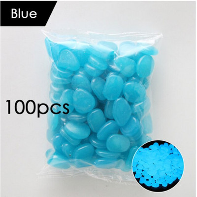 100 tk Aiakaunistus Helendavad kivid Kivikesed helendavad pimedal teel. Õueõue, murukaunistused taimed Akvaariumi sisekujundus helendavad kivid