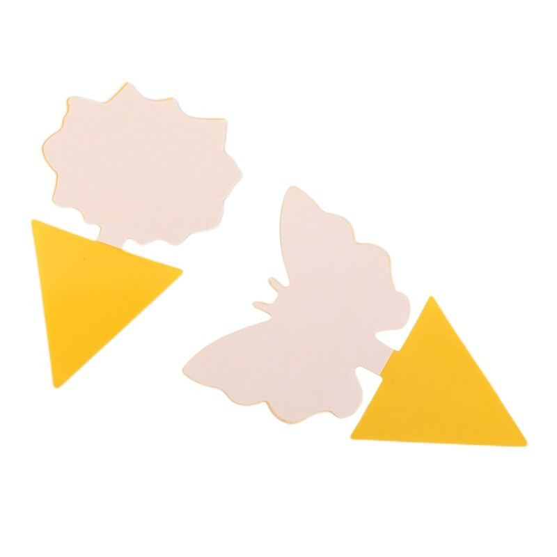 60 ks obojstranných lepkavých žltých ovocných mušiek, pasce na kontrolu škodcov pre komáre, biele mušky, malý hmyz, lapač chrobákov do izbových rastlín