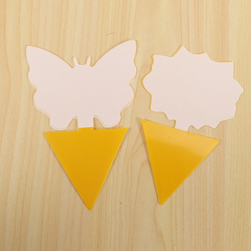 60 ks obojstranných lepkavých žltých ovocných mušiek, pasce na kontrolu škodcov pre komáre, biele mušky, malý hmyz, lapač chrobákov do izbových rastlín