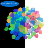 100 buc Pietre strălucitoare în întuneric Pietre strălucitoare Pietre luminoase pentru pasarela în aer liber Grădină de casă Decor curte rezervor de pește Pietriș