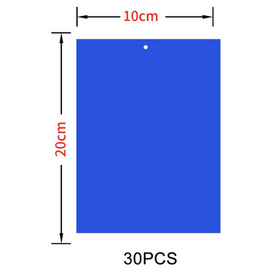 30-100 vnt. Stiprių musių gaudyklių, vabzdžių lipnios lentos, dvipusės gaudančios amarus nuo kenkėjų kontrolės Whitefly Thrip Leafminer klijų lipdukas