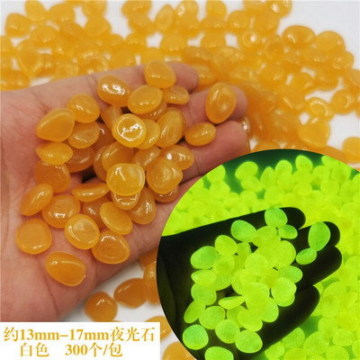 300τμχ Διακόσμηση κήπου Φωτεινές πέτρες λάμπουν σε σκούρο διακοσμητικά βότσαλα Διακόσμηση δεξαμενής ψαριών εξωτερικού χώρου Βότσαλο Βράχοι Ενυδρείο Μίξ Χρώμα