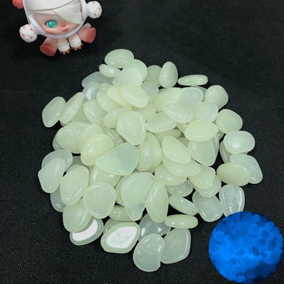 100/200 kusov záhradnej dekorácie, svetelný kameň, svietiaci v tme, dekoratívne kamienky, vonkajšia dekorácia akvária s kamienkami