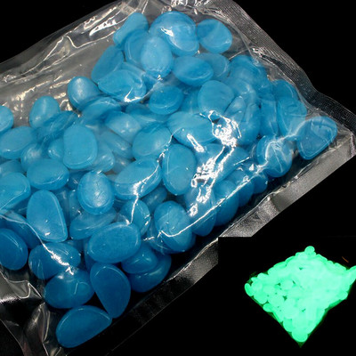 100 kom Svjetleći ukras za uređenje vrta Fish Tank Dekoracija akvarija Umjetni noktilucentni kamen Šljunak koji emitira svjetlost