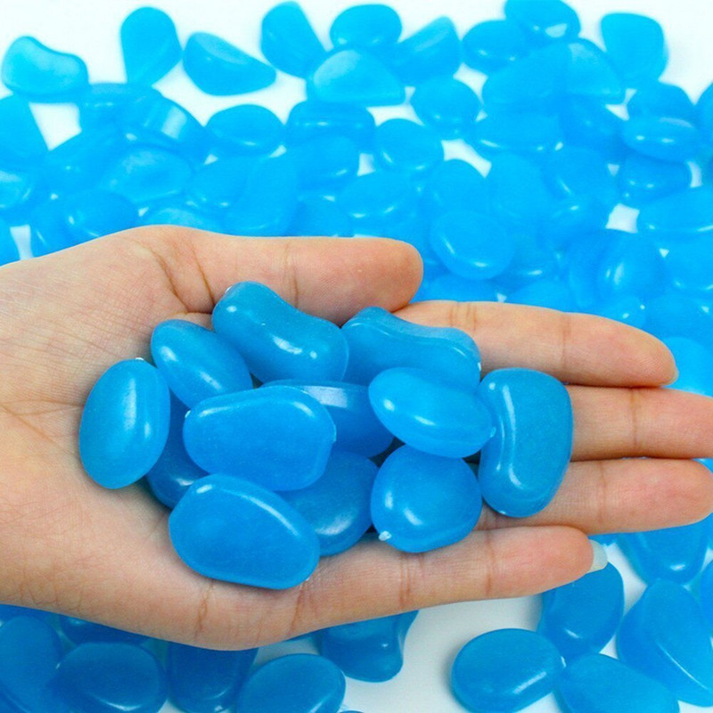 100 kom Svjetleći ukras za uređenje vrta Fish Tank Dekoracija akvarija Umjetni noktilucentni kamen Šljunak koji emitira svjetlost