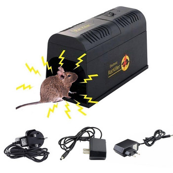 Behogar Electric Shock Mouse Mice Ratent Trap Cage Killer Zapper Reject Rejector For Serious Pest Control EU US UK Plug
