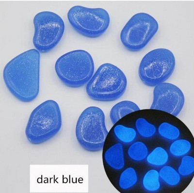 200/300/500 vnt. Sodo švytėjimas tamsoje Šviečiantys akmenukai takams Augalai Akvariumo dekoras Švytintys akmenys Sodo apdaila