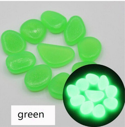 200/300/500 vnt. Sodo švytėjimas tamsoje Šviečiantys akmenukai takams Augalai Akvariumo dekoras Švytintys akmenys Sodo apdaila