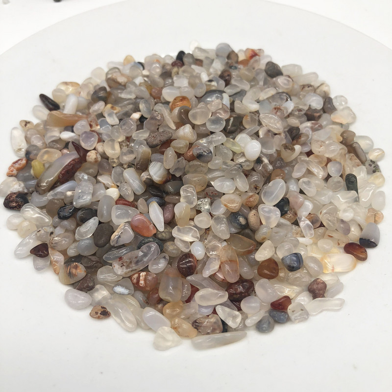 200G prírodný biely achát, štrk, krištáľ, záhradná dekorácia, nepravidelný akváriový liečivý energetický kameň