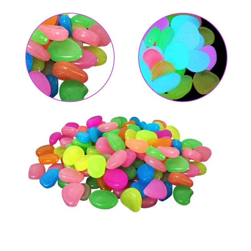 200 vnt Kūrybingas šviečiantis akmuo, šviečiantis tamsoje Akmens papuošimas Blizgantys dekoratyviniai akmenukai vazoniniai augalai Sodo dekoro papuošalai