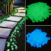 50/100 buc Pietre strălucitoare de grădină Pietre strălucitoare Pietre pentru alei Alee de grădină Patio Peluză Decor de curte Pietre luminoase