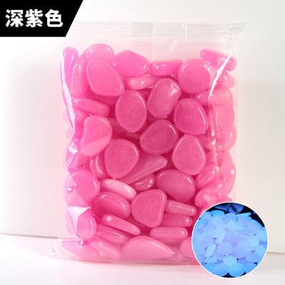 50/100 buc Pietre strălucitoare de grădină Pietre strălucitoare Pietre pentru alei Alee de grădină Patio Peluză Decor de curte Pietre luminoase