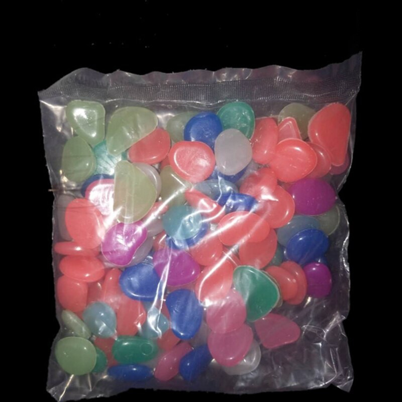 100 ks záhradných potrieb, kameňov, ktoré svietia v tme, svetiel, kamienkov, kameňov na chodníky, dekorácií do akvária.