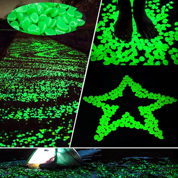 Super Bright φωτεινή πέτρα Highlight Fluorescence Pebble Fish Tank Φωτεινή διακόσμηση σε γλάστρες Κήπος Λαμπερό βότσαλο