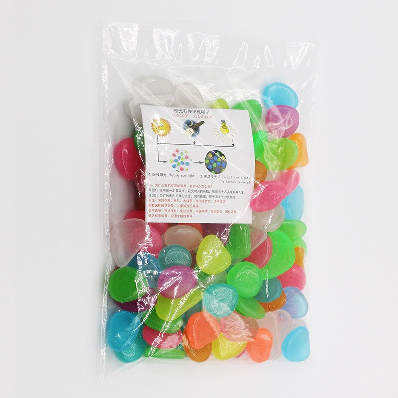 Szuperfényes világító kő kiemelés fluoreszcens kavics akvárium fényes cserepes dekoráció Kerti izzó kavics