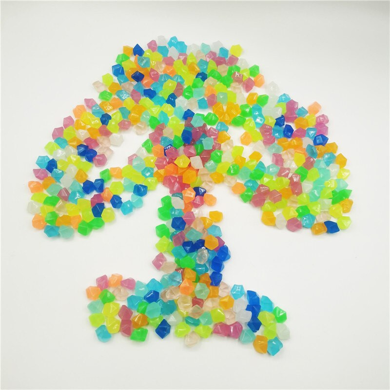 300 vnt. Šviečiantys akmenys tamsoje šviečia akmenukais lauko namų sodo puošmena kiemo veja šviečia uoloms žuvų bako akvariumo dekoras