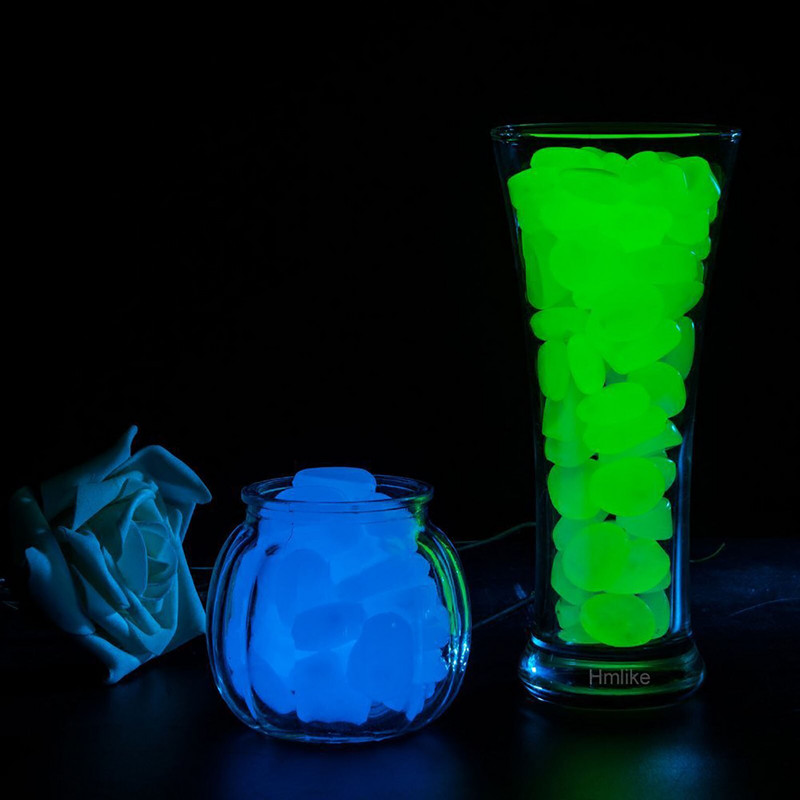 Sodo dekoratyviniai šviečiantys akmenys šviečia tamsoje akmenukais akmenys žėrintys veja Akvariumo kiemo dekoras Šviečiantys akmenys