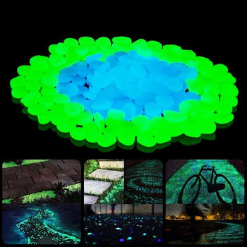 500 бр градински светещи в тъмното светещи камъчета за пътеки растения аквариум декор светещи камъни аквариум градинска декорация