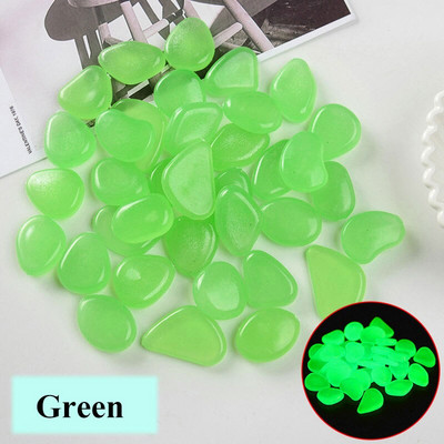 500 vnt. sodo švytėjimas tamsoje Šviečiantys akmenukai takams Augalai Akvariumo dekoras Švytintys akmenys Akvariumo sodo puošmena