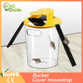 Daugkartinio naudojimo atverčiamas pelės gaudyklė automatiškai atstato plastikinį viduje ir lauke esantį slydimo kibiro dangtį Mirtinas spąstas Pelės durelių stiliaus daugiafunkcis fiksatorius