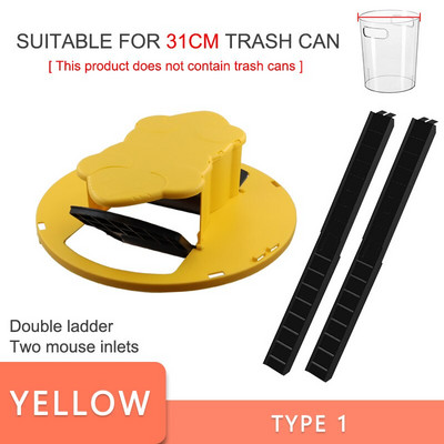 Daugkartinio naudojimo atverčiamas pelės gaudyklė automatiškai atstato plastikinį viduje ir lauke esantį slydimo kibiro dangtį Mirtinas spąstas Pelės durelių stiliaus daugiafunkcis fiksatorius