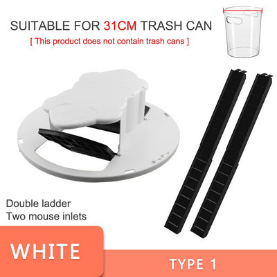 Daugkartinio naudojimo atverčiamas pelės gaudyklė automatiškai atstato plastikinį viduje ir lauke esantį slydimo kibiro dangtį Mirtinas spąstas Pelės durelių stiliaus daugiafunkcis fiksatorius