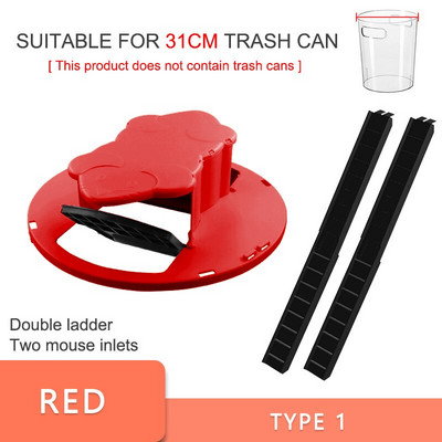 Daugkartinio naudojimo atverčiamas pelės gaudyklė automatiškai atstato plastikinį viduje ir lauke esantį slydimo kibiro dangtį Mirtinas spąstas Pelės durelių stiliaus daugiafunkcis fiksatorius