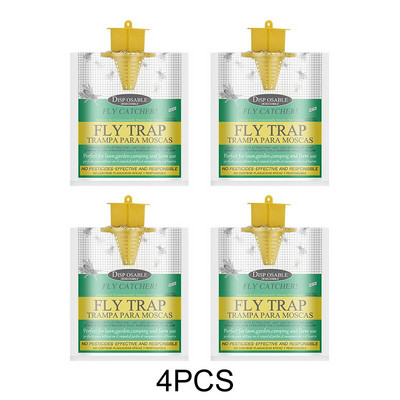 4/6/8/10 vnt Kabantis lauko muselių gaudyklė vienkartinis vasarinių musių gaudyklių krepšys nuo vabzdžių vabzdžių vabzdžių vabzdžių žudikų musių gaudyklė lauko sodui