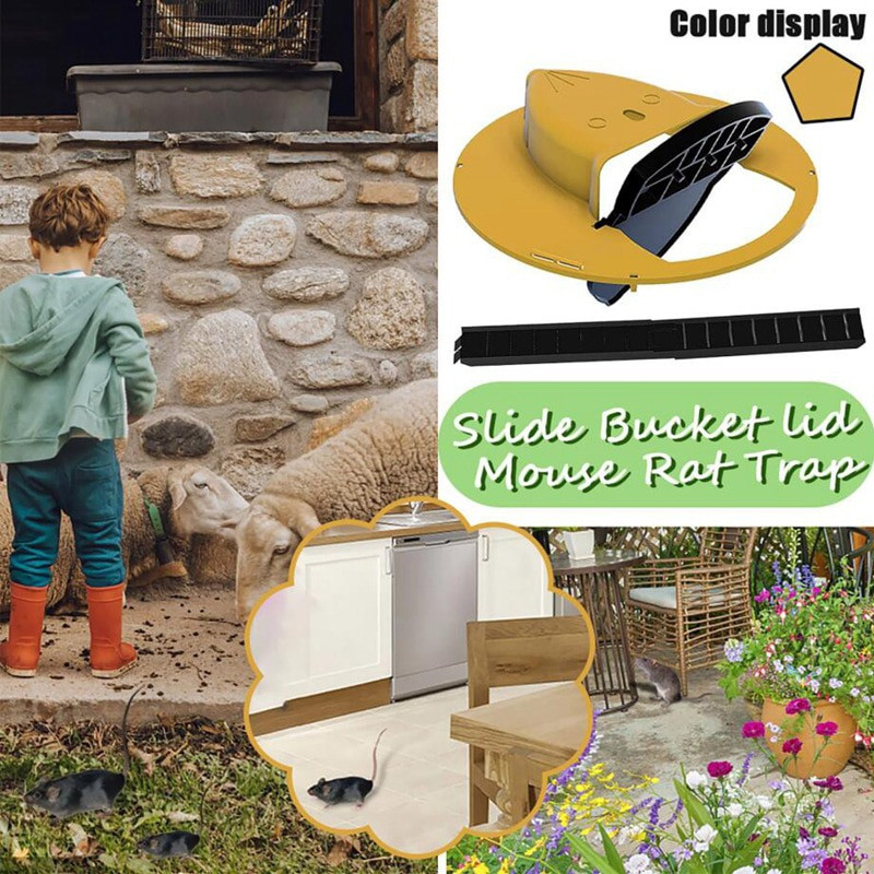 Opakovane použiteľná nová pasca na myši, inteligentná výklopná a posuvná vedrová vedrová pasta na myši a potkany, humánna alebo smrteľná pasca s automatickým resetom, dvierka potkanov, viacúčelový nástroj na zachytávanie.