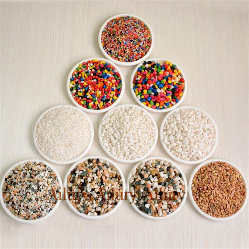 200g Mai multe pietricele pietricele albe de flori de ploaie pietricele pentru rezervor de pești ghivece decorative cărnoase în ghivece accesorii de grădinărit pietre colorate