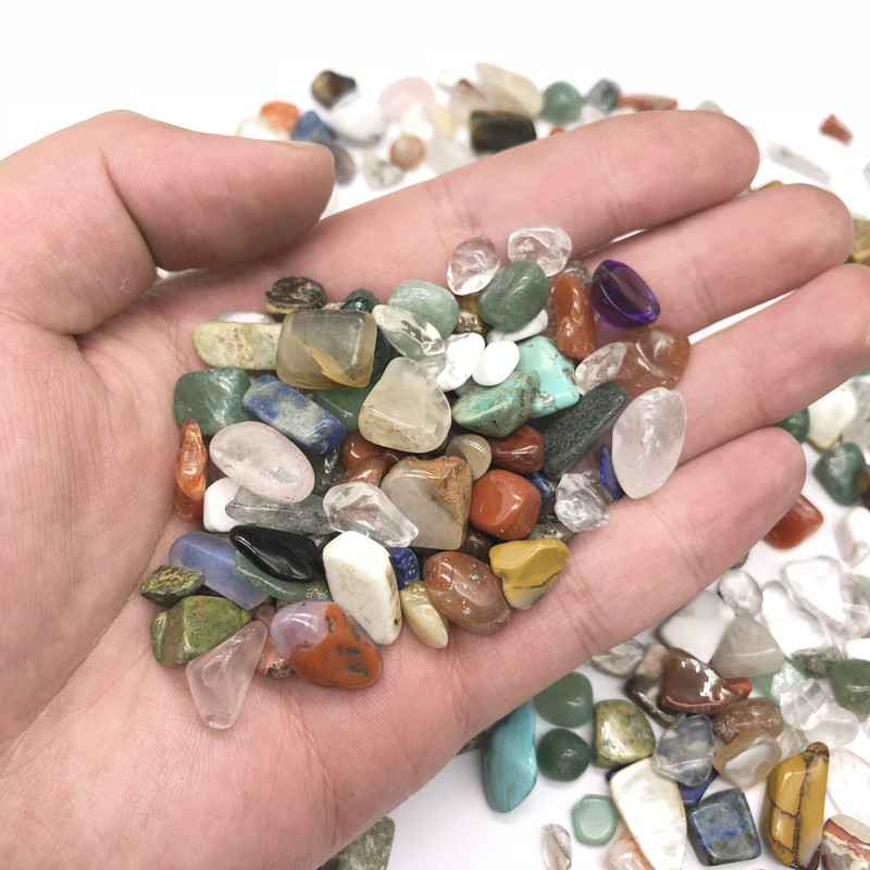 200G prírodný zmiešaný kameň biely kryštál ružový kremeň nepravidelného tvaru kameň Reiki liečivá bytová dekorácia