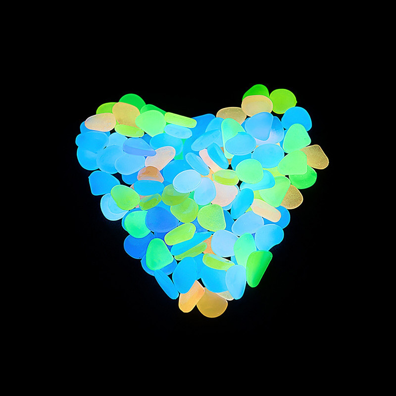 200 vnt. dirbtinės dervos šviečiantis akmuo sodo akmenukai švytintys akmenys uolos takams sodo takas terasa veja sodo kiemo dekoras