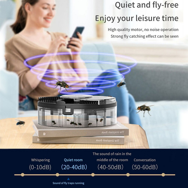 USB muselių gaudyklė su jaukais elektriniu muselių gaudytuvu USB vabzdžių kenkėjų gaudymo musių naikinimo įrenginys Vabzdžių kenkėjų gaudymas namų virtuvei