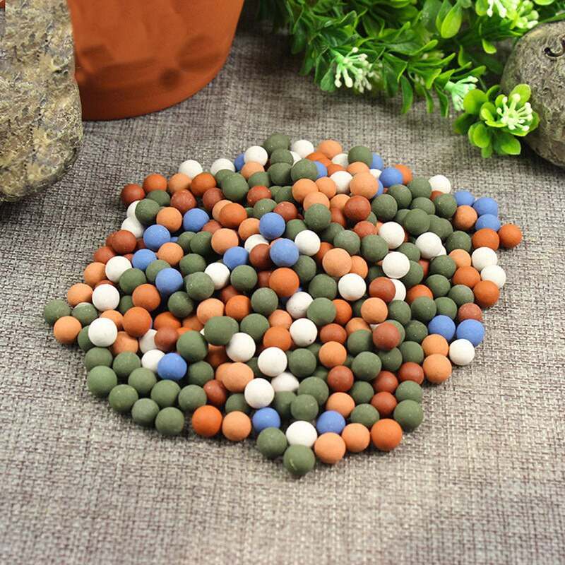 500g Kultúra Botanika Maľovaná keramika Viacfarebný mäsiarsky kameň Dekorácia kvetináča Anion Pôda Voda Keramická guľa Záhradné potreby
