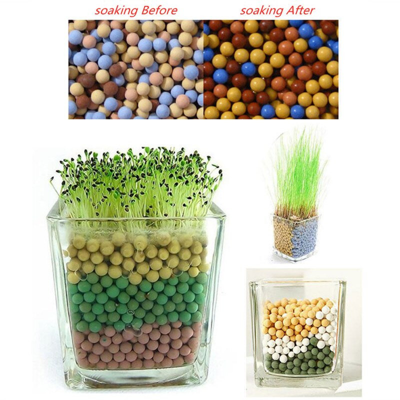 500g Kultúra Botanika Maľovaná keramika Viacfarebný mäsiarsky kameň Dekorácia kvetináča Anion Pôda Voda Keramická guľa Záhradné potreby
