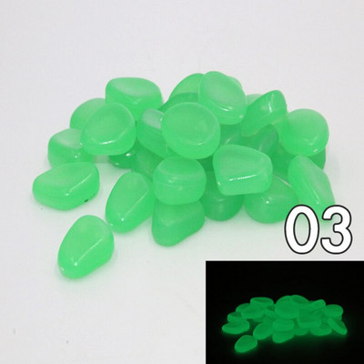 100 de bucăți de piatră artificială din rășină care strălucește în întuneric, pietricele de piatră luminoasă, colorată, pentru acvariu de pești, decor de grădină, pasarele DIY