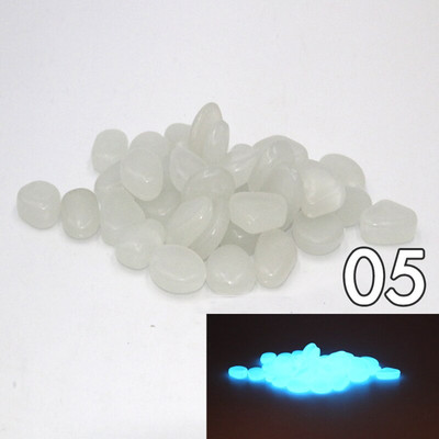 100 de bucăți de piatră artificială din rășină care strălucește în întuneric, pietricele de piatră luminoasă, colorată, pentru acvariu de pești, decor de grădină, pasarele DIY