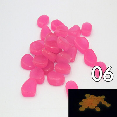 100 de bucăți de piatră artificială din rășină care strălucește în întuneric, pietricele de piatră luminoasă, colorată, pentru acvariu de pești, decor de grădină, pasarele DIY