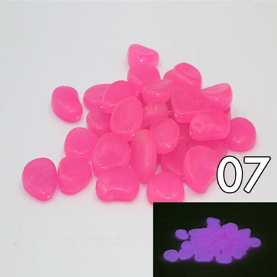 100 de bucăți de piatră artificială din rășină care strălucește în întuneric, pietricele de piatră luminoasă, colorată, pentru acvariu de pești, decor de grădină, pasarele DIY