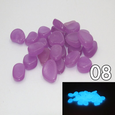 100 de bucăți de piatră artificială din rășină care strălucește în întuneric, pietricele de piatră luminoasă, colorată, pentru acvariu de pești, decor de grădină, pasarele DIY