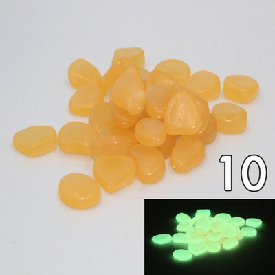 100 de bucăți de piatră artificială din rășină care strălucește în întuneric, pietricele de piatră luminoasă, colorată, pentru acvariu de pești, decor de grădină, pasarele DIY