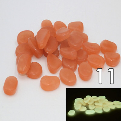 100 de bucăți de piatră artificială din rășină care strălucește în întuneric, pietricele de piatră luminoasă, colorată, pentru acvariu de pești, decor de grădină, pasarele DIY