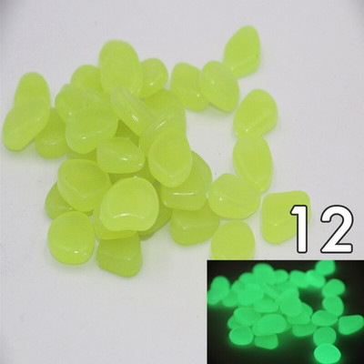 100 de bucăți de piatră artificială din rășină care strălucește în întuneric, pietricele de piatră luminoasă, colorată, pentru acvariu de pești, decor de grădină, pasarele DIY